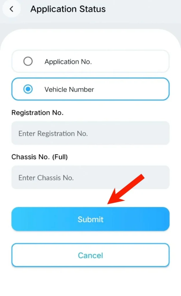 RC Status Check on Parivahan Portal